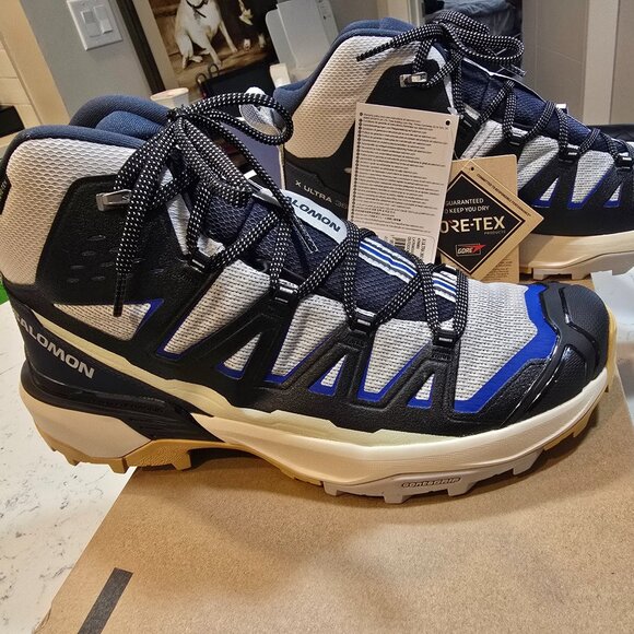 Mens Salomon X ULTRA 360 EDGE MID Gore-Tex Mid VIOLET Hiking Boot Shoe 10 NEW - Picture 1 of 15